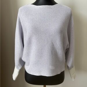 Chic NWOT Women's Light Purple/White Dolman Sweater Size XS